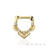 ENGRAVED BOW FILIGREE SEPTUM HINGED CLICKER